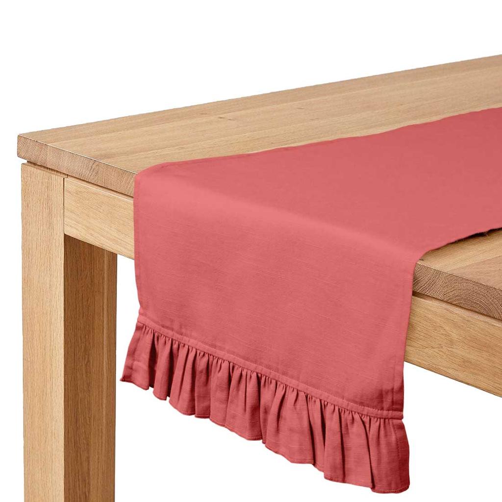 Vargottam Fuchsia Pink Home D    cor Küchentischdeko Home Frill Tischläufer-14 x 108