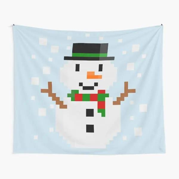 Snowman Tapestry Merry Christmas Tapestry Xmas New Year Winter Party Decoration Wall Hanging for Bedroom Living Room Dorm Decor