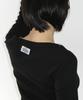 RONRON Button Shoulder Slim Fit Long Sleeve Black