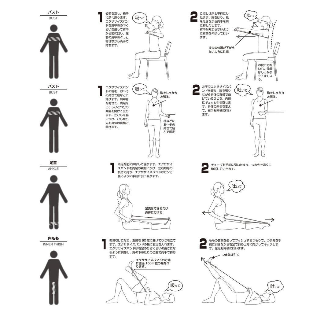 IRONMAN CLUB Exercise Medium Strength Bands, Pink, KW-750, Tube,