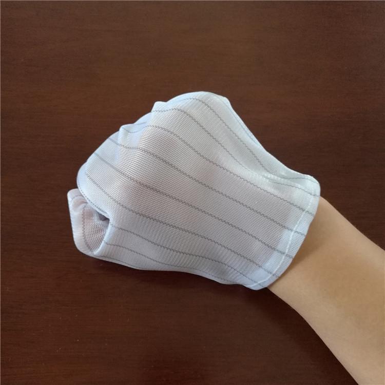 Anti-Static Striped Nylon Gloves - Double-Sided, Sulfur-Free, Thin Protective Wear
