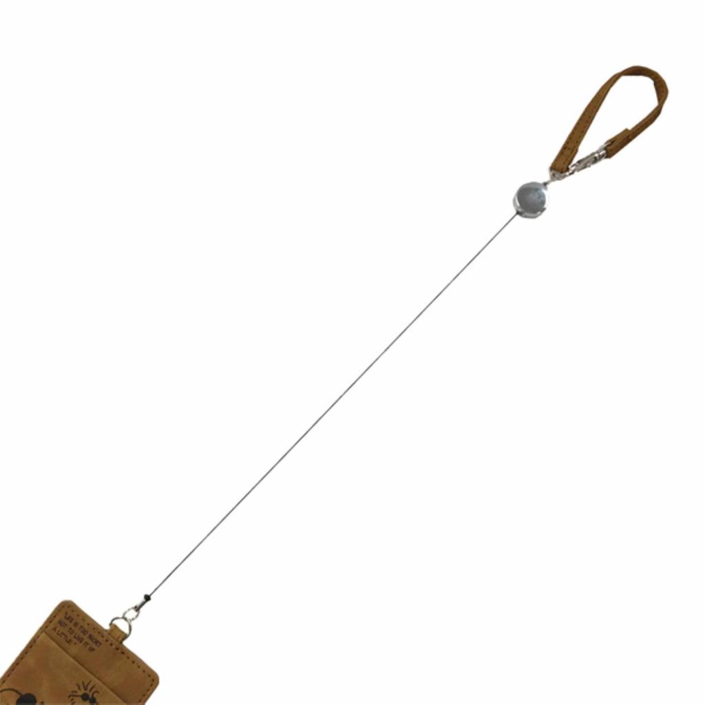 SNOOPY Passhülle mit Rollband, Stilvolles Kunstleder, Niedliches Prägemuster, Joe Cool Braun, IC-Kartenhülle