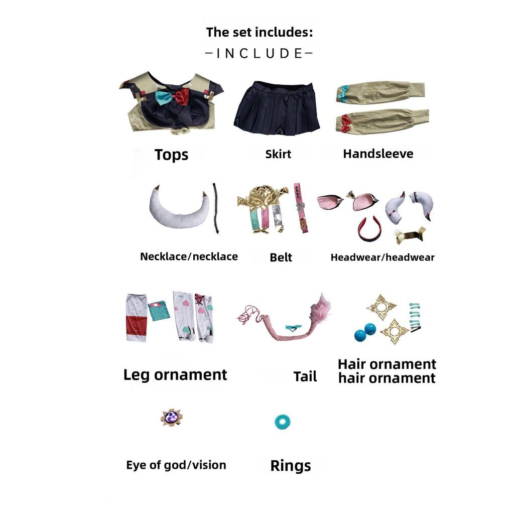 Genshin Impact Varesa Cosplay Costume With Accessories For Anime Role Play