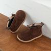 Kids Ankle Boots Autumn Children Casual Shoes Baby Boys Girls Suede Outdoor Anti-slip Short Boots Zipper Retro High Top Shoes