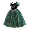 Frozen 2 Princess Anna Green Cosplay Dress for Kids