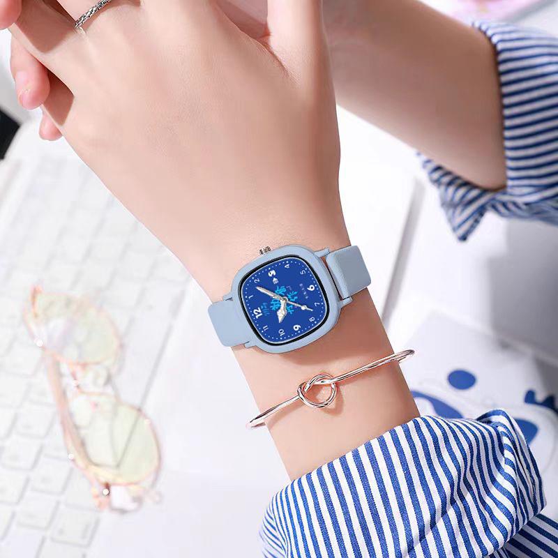 Square Watch High Value Male And Female Niche Design Sense Junior High School Students Pointer To See The Time Quartz