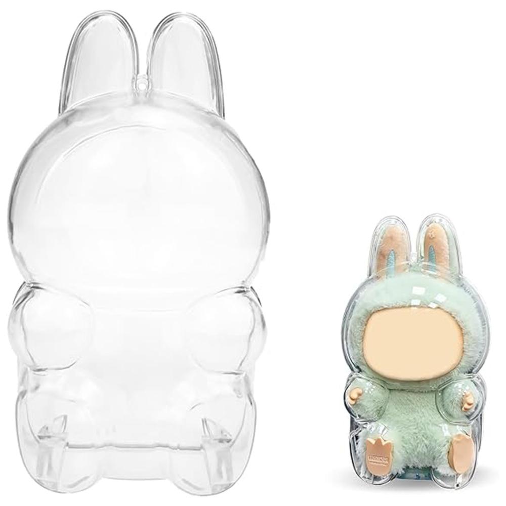 V1 V2 V3 V4 Case For Labubu,Protective Keychain For Doll Have A Seat Transparent Pvc Case Doll Protector Cover And Dust Cover