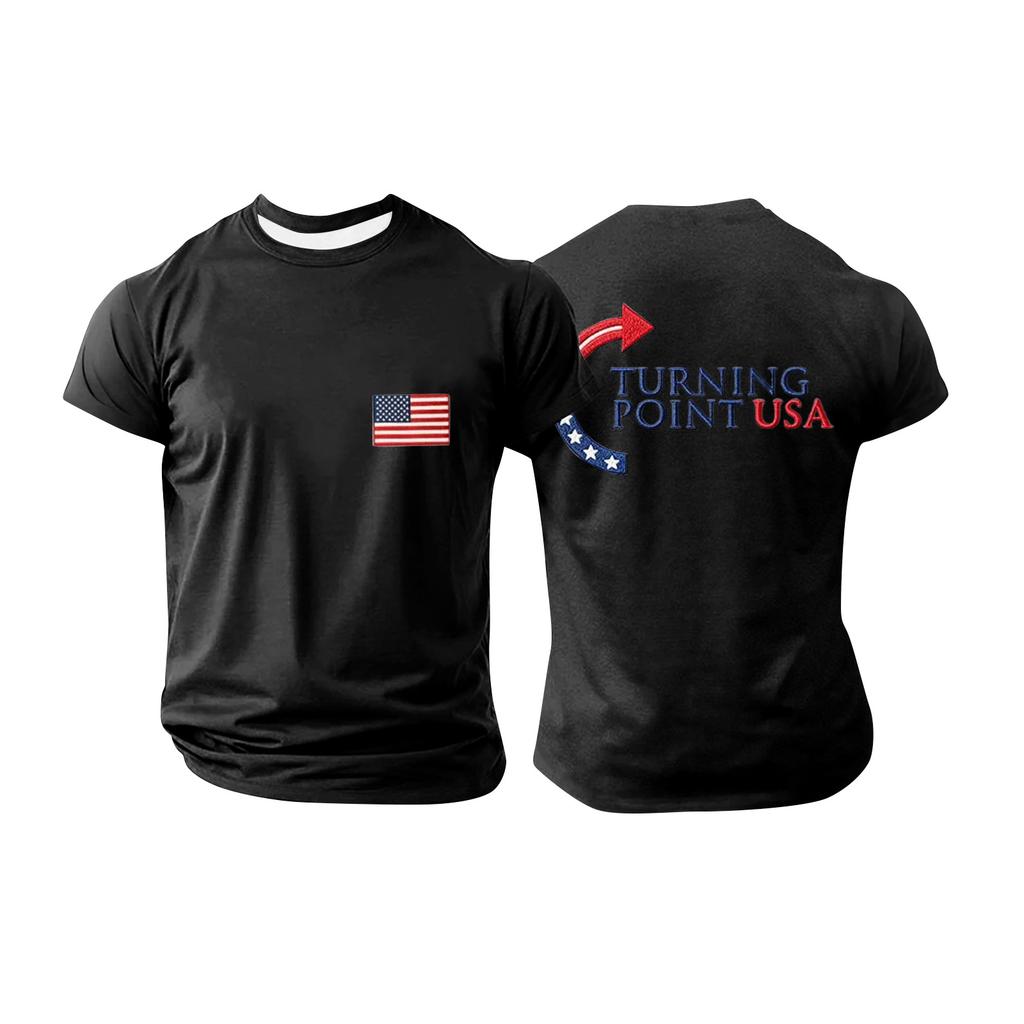 Pánské tištěné tričko s krátkým rukávem Pánský volný ležérní top s krátkým rukávem