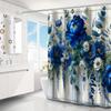 Blue Floral Bouquet Shower Curtain - Multi-Style Bath Decor, Perfect for Those Who Love Nature-Inspired and Practical Designs