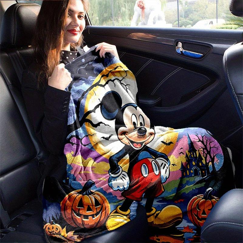 1pc Mickey Halloween Printing Blanket - Soft, All-Season Throw for Office Blanket,  | Personalized Gift with Adorable Cartoon Design