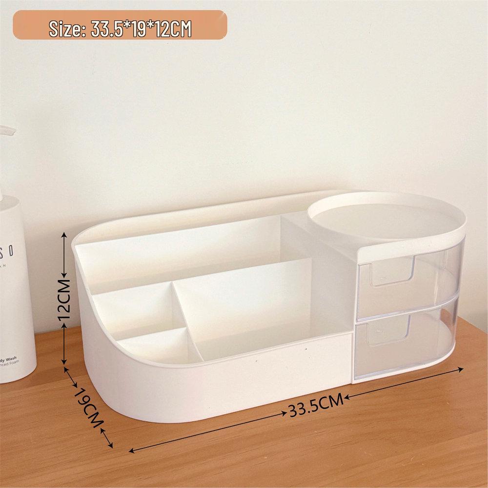Multifunctional Makeup Organizer with Mirror and Skincare Storage