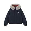 LEMANISM American Trendy Hooded Winter Parka with Detachable Fur Collar