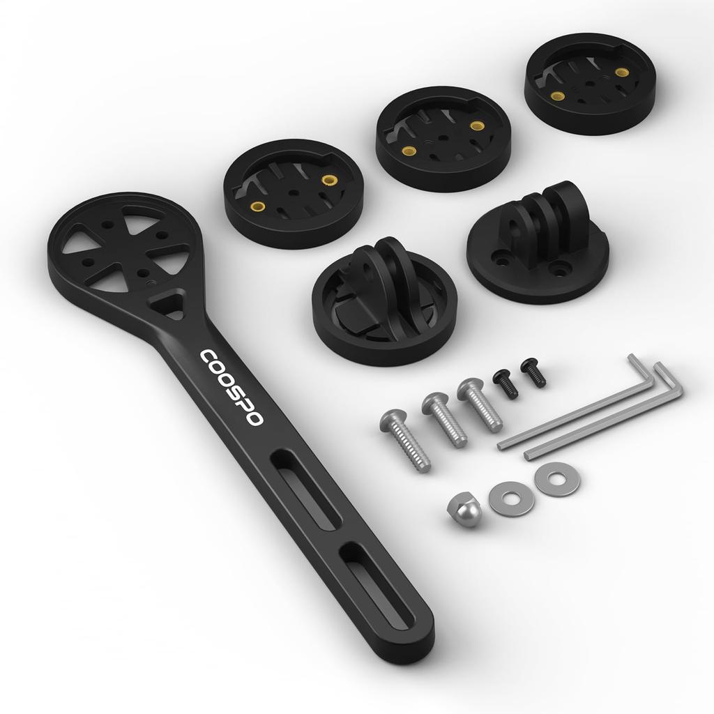 COOSPO MT6S Cycle Computer Mount for and XOSS Cycle Compatible with GoPro and Bike Durable and Lightweight Road Bike Race Mount Bryton, Garmin, Wahoo,