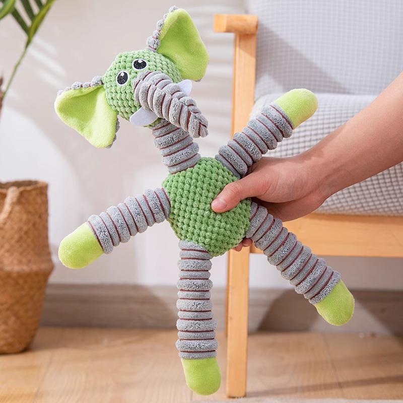 Brinquedo de Pelúcia para Cães Durável e Sonoro para Alívio da Dentição e do Tédio