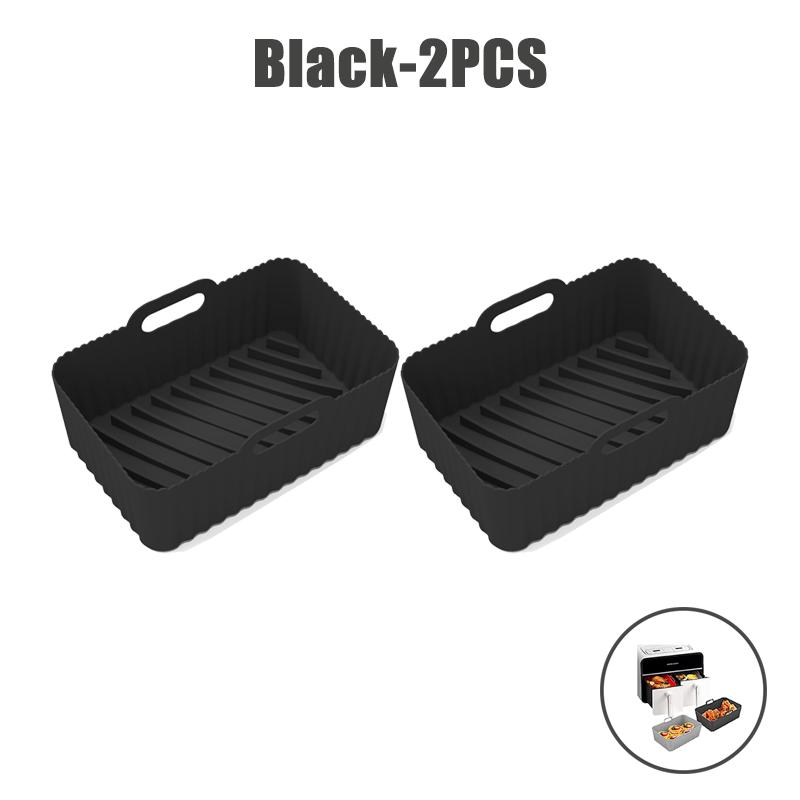 Food Grade Air Fryer Silicone Liners for Ninja Dual Air Fryer Non-Stick Air Fryer Basket Accessories for Ninja