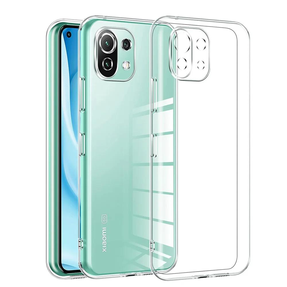 

Original Ultra Thin Clear Silicone Soft TPU Case For xiaomi mi 11 11 Lite Cover Simple Soft TPU Clear Transparent Phone Case For xiaomi 11 Lite чистий