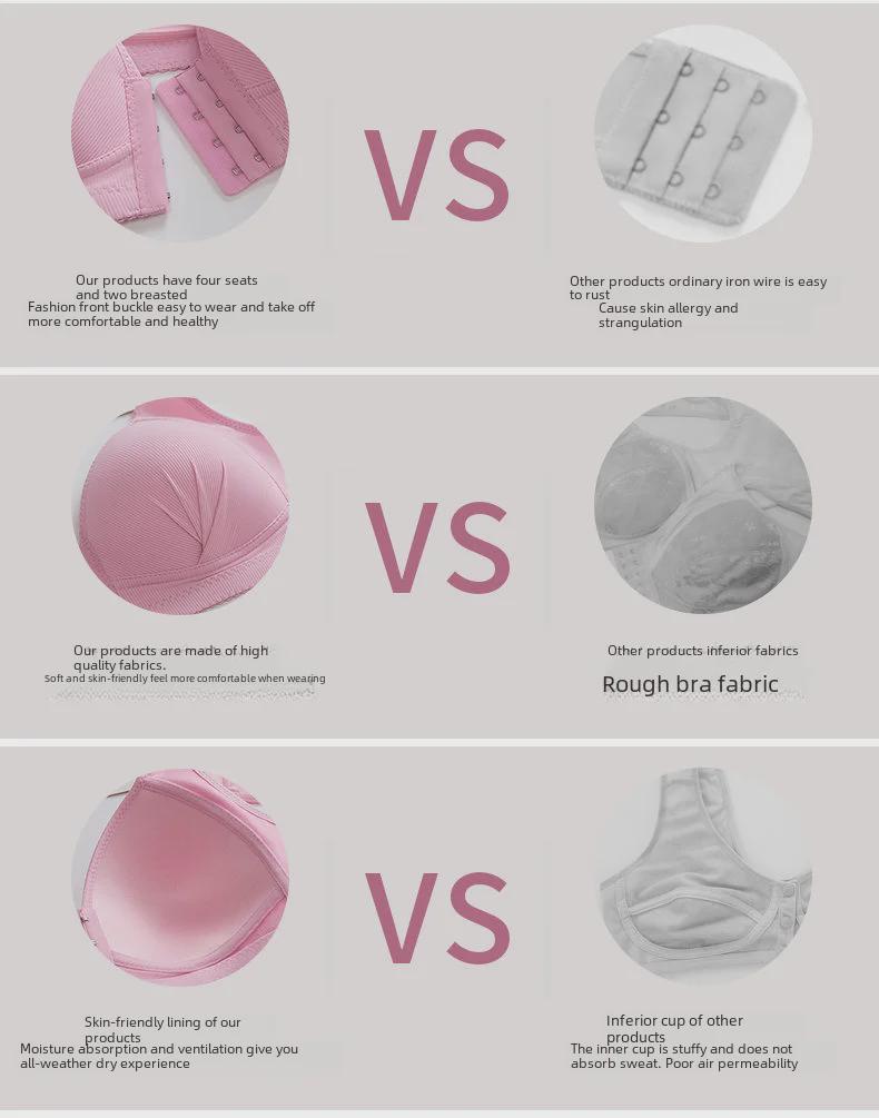 Comfort Bra: No Steel Ring, Thin Support, Full Coverage for Middle-Aged Women