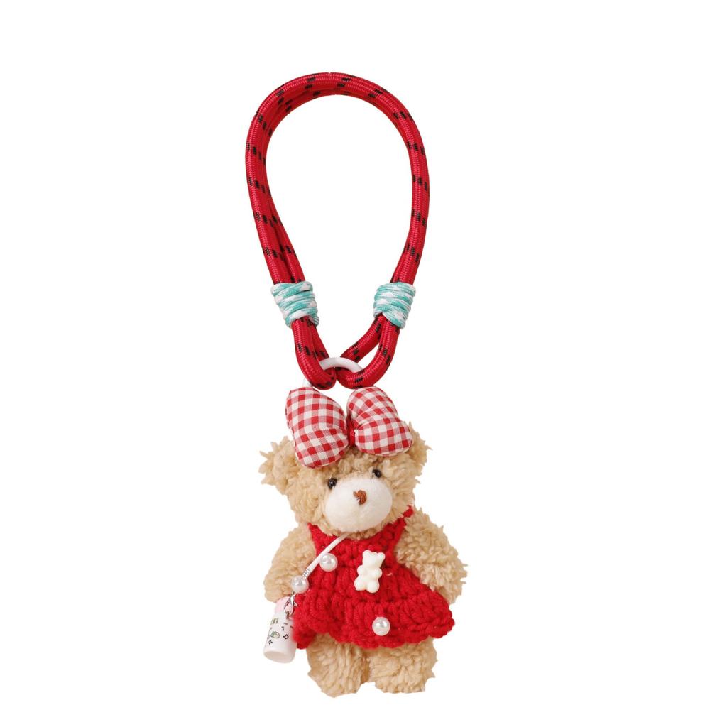 Adorable Puppy Plush Pendant Keychain - Cute Bag Charm for Couples