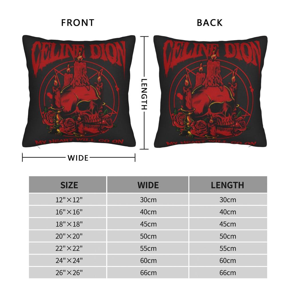 Singer C-Celineds Dion Pillow Cover Retro Trendy Pillow Case For Office Car Home Decor Soft Pillowcases Birthday Present