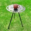 Outdoor Folding Small Round Table Portable Height Adjustable Aluminum Alloy Lightweight Foldable Round Camping Table