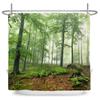 Natürliche Waldbaum-Landschaft Duschvorhang Badezimmer Wasserdicht Polyestergewebe Badezimmervorhang 3D-Druck Duschwandmatte