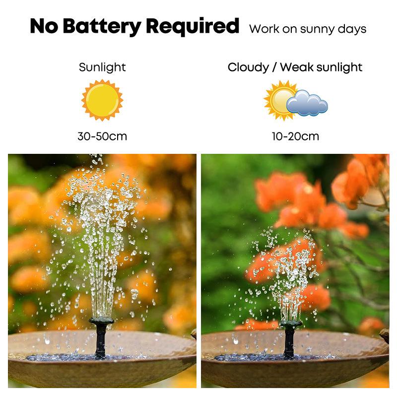 13cm Solar Floating Bird Bath Pond Fountain for Swimming Pool and Garden Courtyard