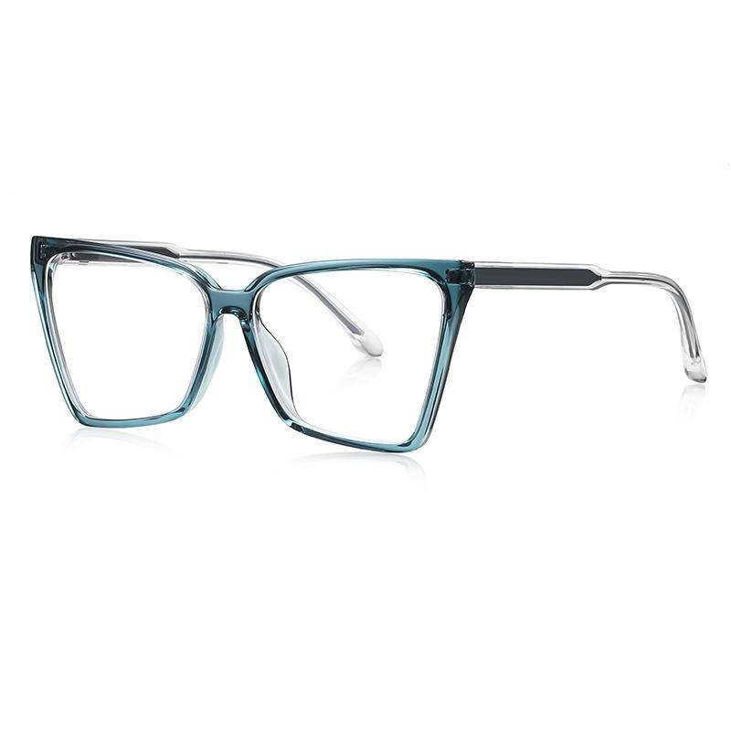 

New Fashion TR90 Anti Blue Light Reading Glasses Women Square Prescription Glasses Frame Luxury Hyperopia Eyewear plastic demo lens