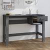 HAMAR Desk Dark Grey 110 X 40 X 75 Cm Solid Pine Wood