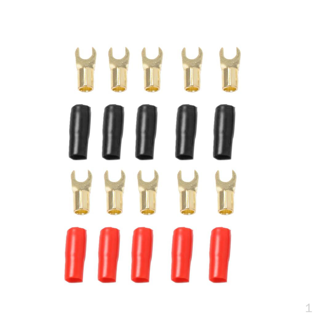 

5 Pairs 8 AWG Wire Connectors Assortment Crimp Fork Terminals