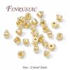 2.5mm 3mm 18K Gold Plated Crimp End Beads,Crimp Beads For Jewelry Making Supplies,Necklace End Bead,Bracelets Accessories