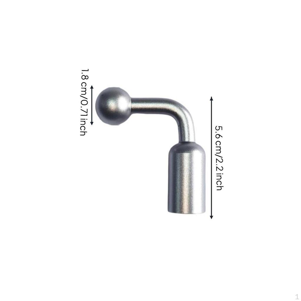 Motorcycle Side Mirror 17mm Sphere Head Mount, Aluminum Alloy Adapter, Phone Holder Accessory Black