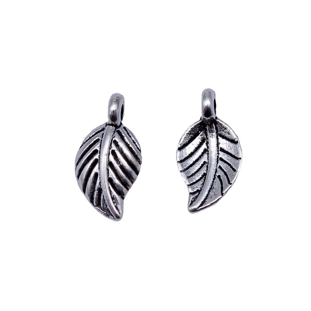 Filigree Leaf Charms Antique Alloy Pendants For Nature Inspired Jewelry