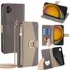 For Samsung Galaxy XCover7 Pro Case Mirror Wallet Leather Phone Cover with Chain Shoulder Strap