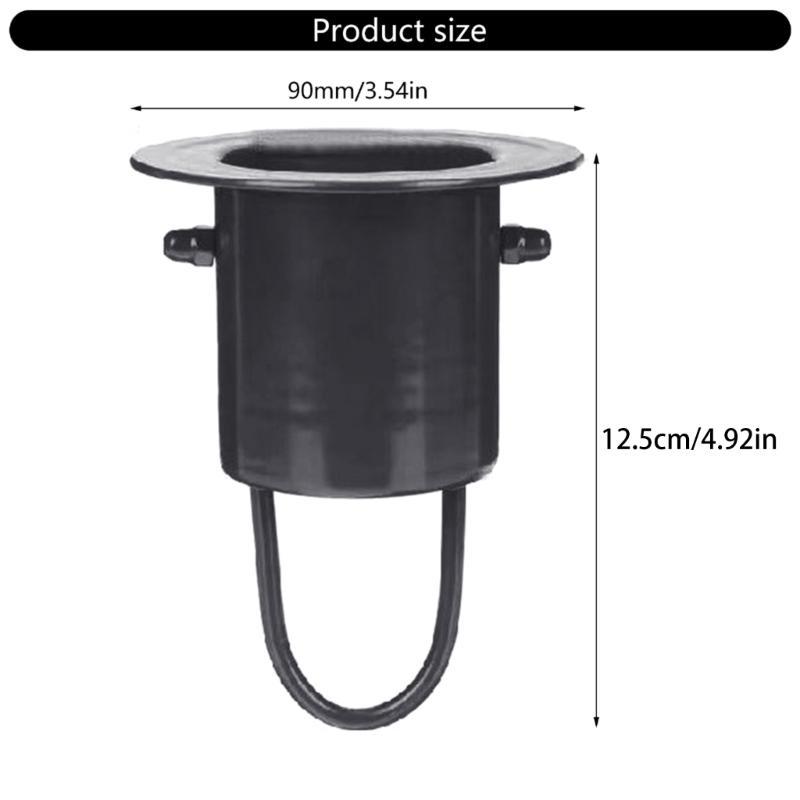 Black Stainless Steel Rain Chain Gutter Adapter Decorative Catcher Cup Suitable for Optimal Rainwater Collection