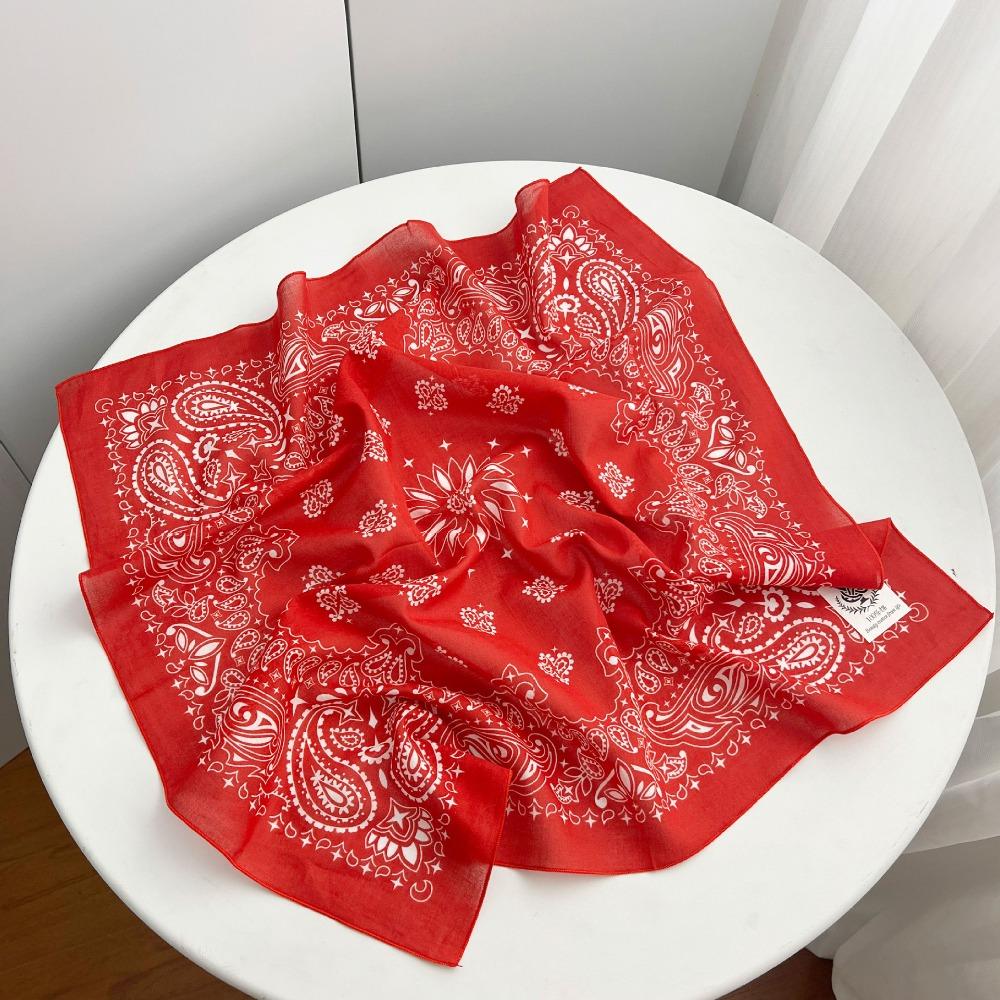Korean Cashew Nut Print Silk Scarf Breathable Small Scarves Square Handkerchief  Scarf Accessories