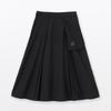 MUJI Women's Quick-Drying Broad Flare Skirt, Black, Size M, BE1VAA5S