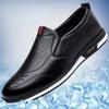 FashionConvenient Perforated Breathable Holes Men's Shoes 2024 Summer New Male Sandals Genuine Leather Business Loafers for Men