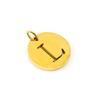 New titanium steel English letter DIY pendant fashionable stainless steel round hollow letter pendant