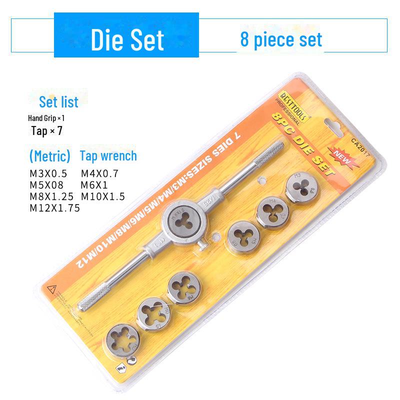 Manual Tap and Die Set with Wrench for Threading