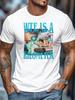 Retro American Shirt, WTF Kilometer T-shirt, Fun American Pattern T-shirt, Gift Short Sleeve, Retro T-shirt, Men's T-shi
