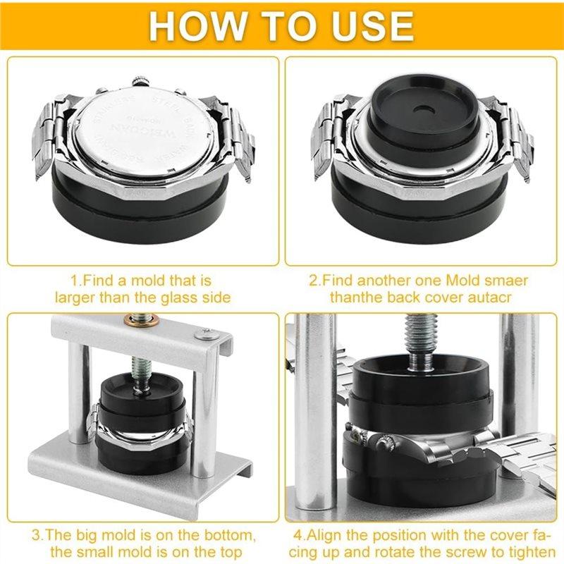 ABGR-21-In-1 Watchmaker Maintenance Tool Kit, Includes 18 Molds& Pry Tools For Back Case Cover Open/Close, For Watch Repair