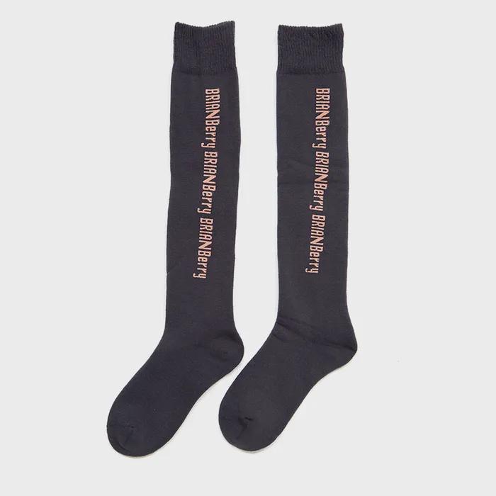 BERRY KNEE SOCKS_CHARCOAL