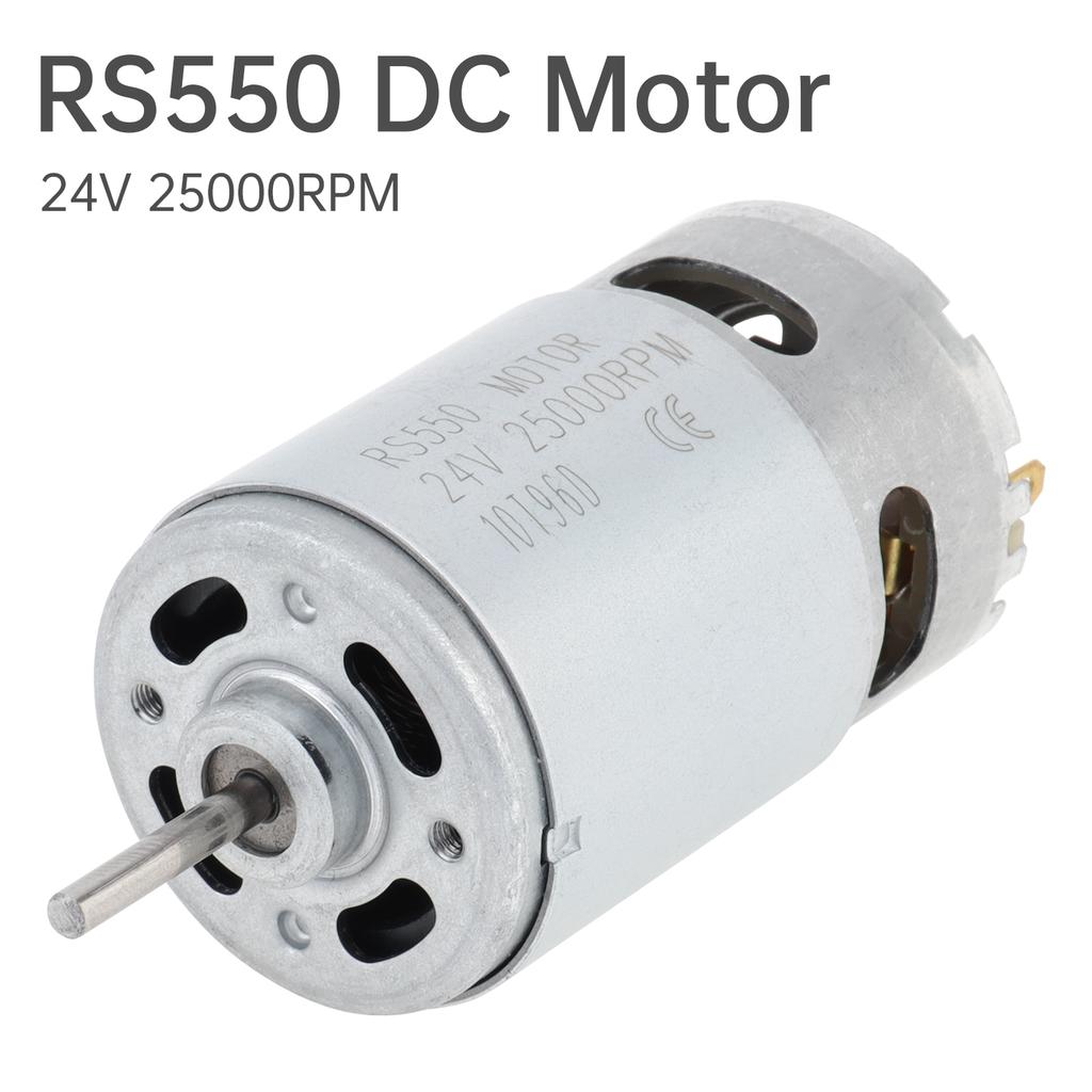 RS550 DC Motor 24V 25000RPM High Speed Electric Drive Motor for 18V 20V 24V Kids Ride On Car Upgrade DIY Replacement Parts