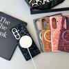 Leopard Print Luxury Leather Magnetic for Magsafe Phone Case for Samsung Galaxy Z Fold 7 6 5 4 Fold7 ZFold7 Shockproof Cover