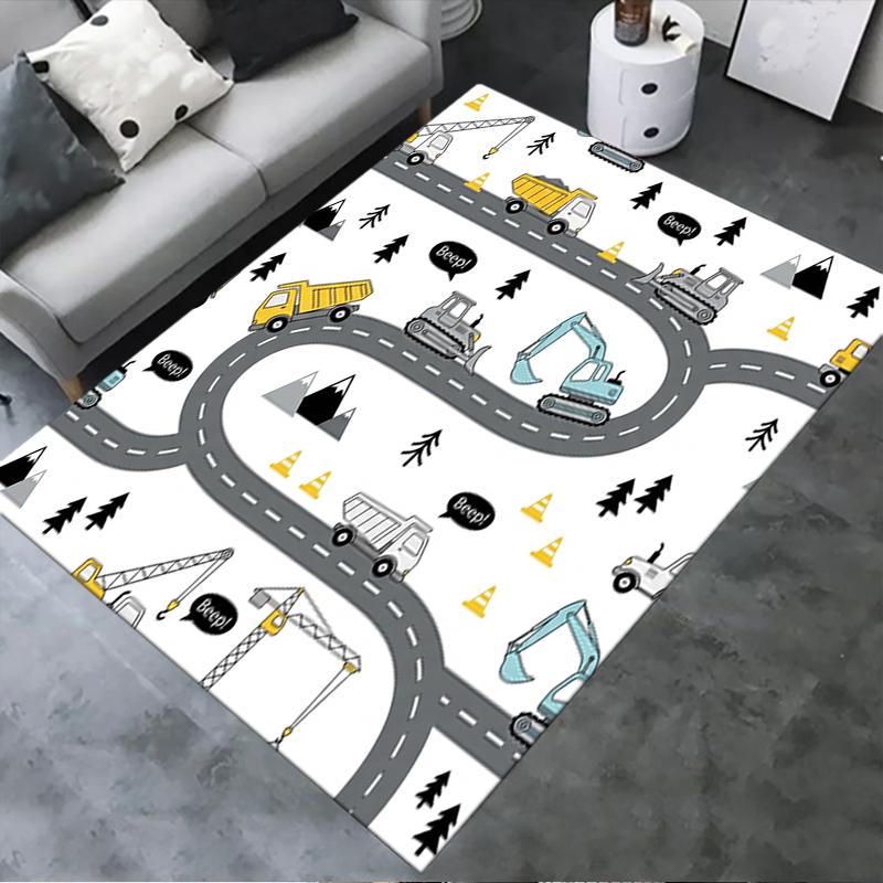 2025 New Cute Vehicle Carpet Rug for Living Room Bedroom Home Sofa Decoration,Kids play Non-slip Floor Mat45