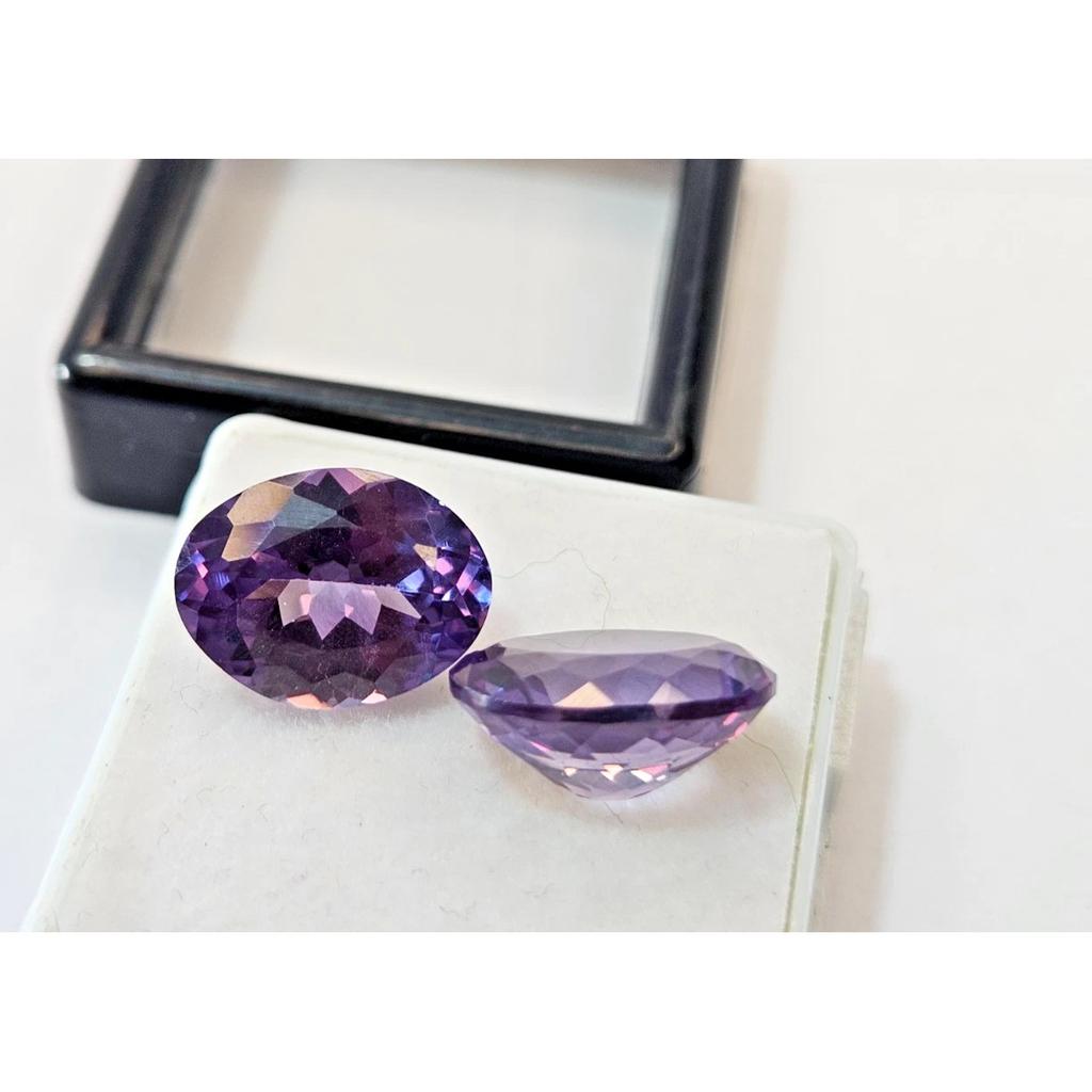 Alexandrite Color Change 33 Ct Oval Cut Pair Certified Beautiful Loose Gemstone