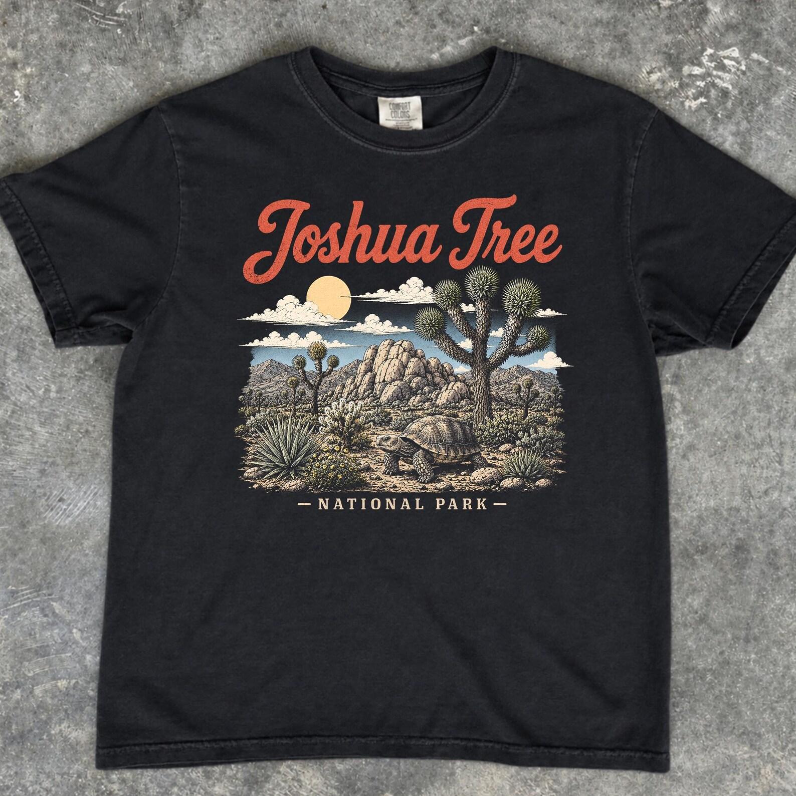 Joshua Tree National Park Shirt, Vintage California Desert Tee, Retro Tortoise Graphic, Southwest Adventure Gift, Vintage Park Apparel S