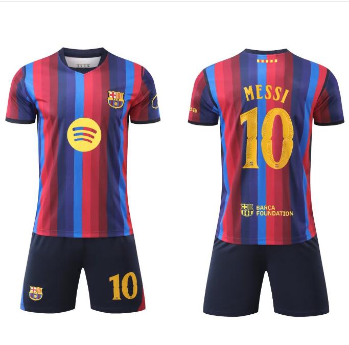 26-27 Barça Home No.10 Messi Football Jersey Children'S Clothing Adult Set Size 16-2Xl