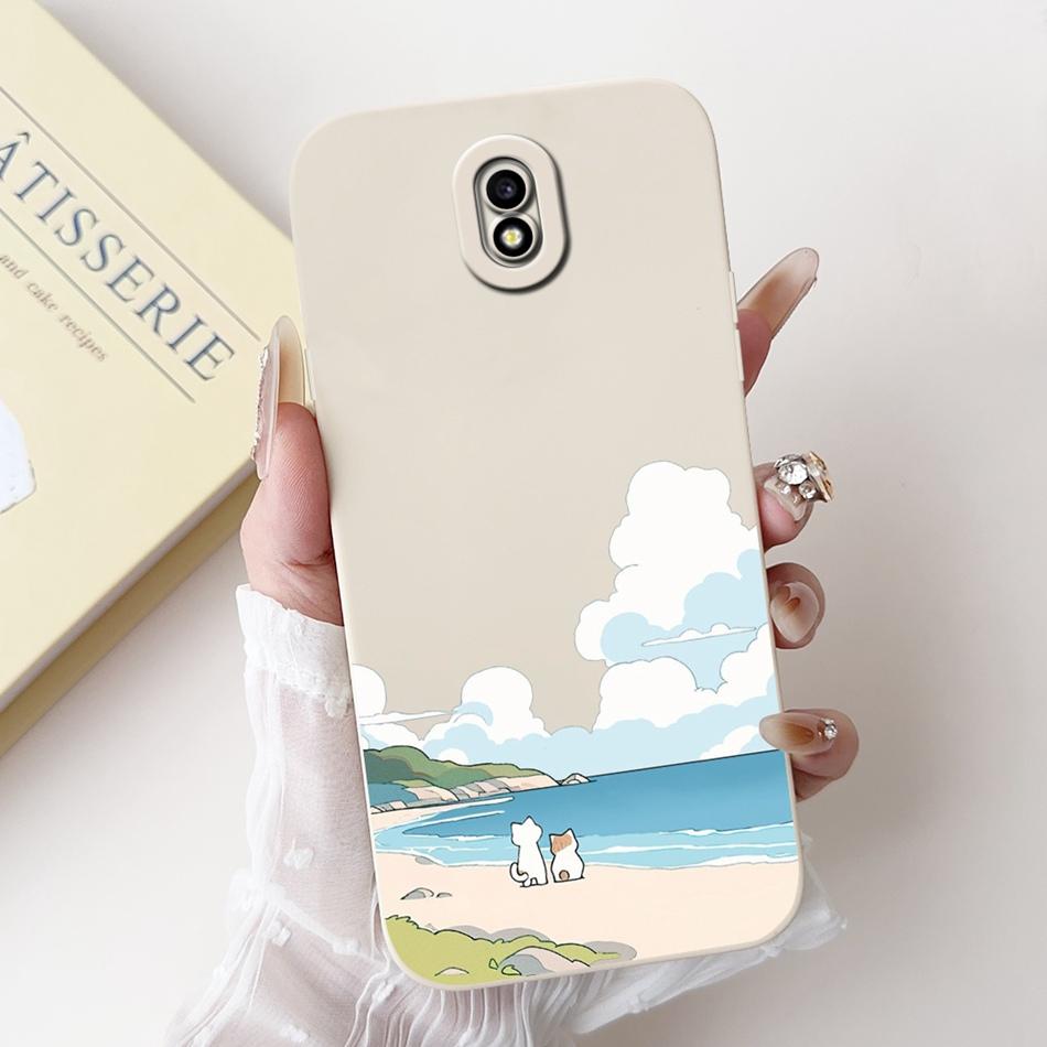 För Samsung Galaxy J3 J5 J7 2017 Sött Mönster Kanin Tecknad Fodral För Samsung J5Pro J7Pro J3 Pro 2017 Mjukt Silikon Telefonfodral