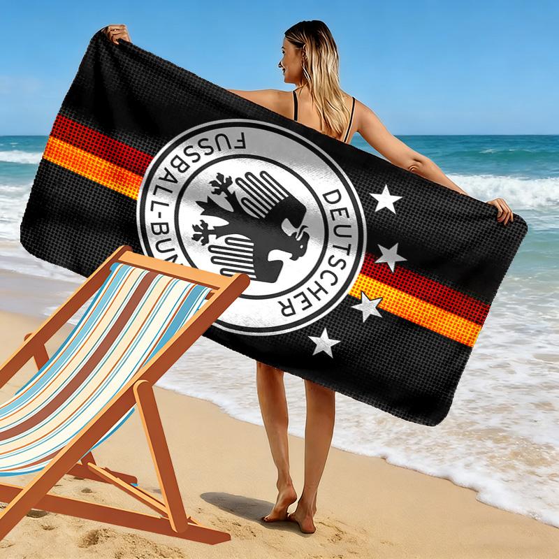 Deutschland Alemania Print Beach Towel, Large Soft Quick Dry Towel for Beach Camping Swimming